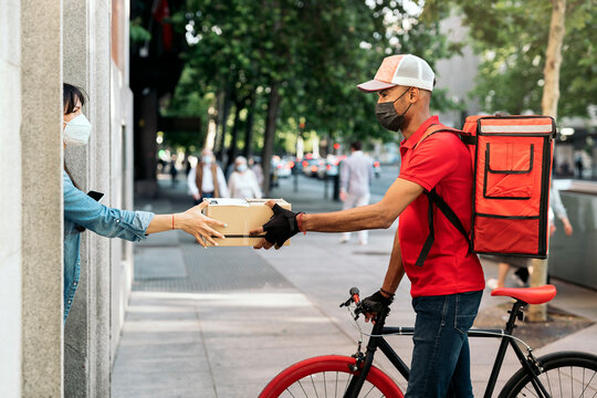 Woman Receiving a Package