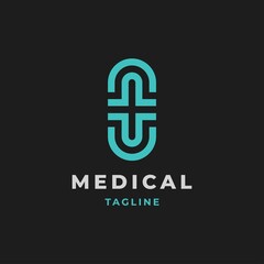 Cross symbol Medical logo design inspiration vector template