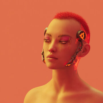 Futuristic woman
