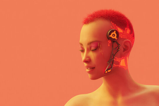 Futuristic woman