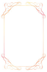 ビンテージ, 水彩画風のエレガントな飾り罫, 飾りコーナーフレームのイラスト背景バックグラウンド