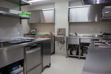 Brand new professional kitchen in a restaurant 