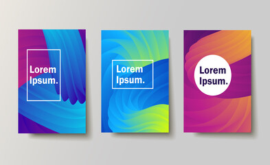 Set of backgrounds with trendy design. Applicable for covers, placards, posters, fliers and other.