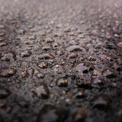 Drops on the asphalt