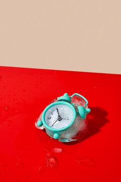 melting frozen alarm clock
