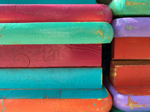 colourful planks