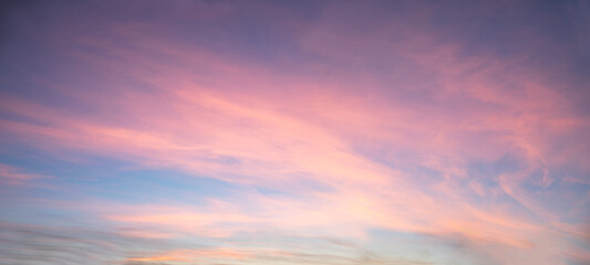 Naklejka na ściany i meble beautiful colored sky, clouds at sunset
