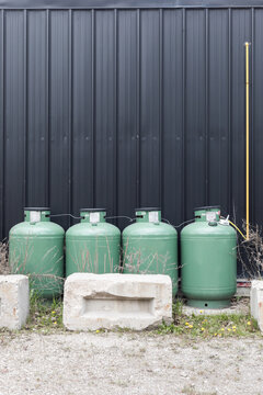 Green propane tanks