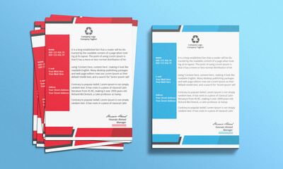 Letterhead design template. Modern, creative, clean, business style letterhead design templates for company project. Illustration vector 