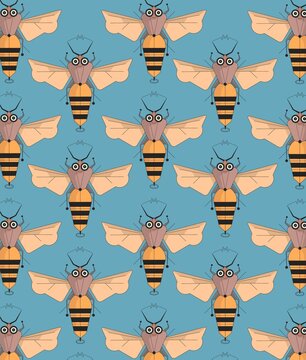 Bee pattern illustration