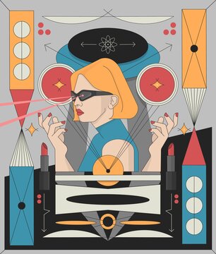 Fashion woman illustration.