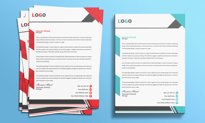 Business style letterhead template design