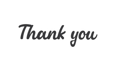 Thank you quote. Hand drawn calligraphic lettering. Modern Calligraphy for thanks message. Vector illustration.