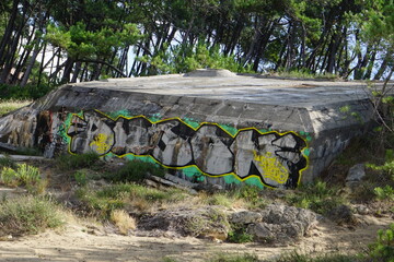Bunker (blockhaus) Mur de l'Atlantique - Arcachon - France