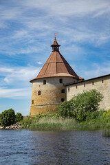 The view of famous russian fortress Oreshek (XV)