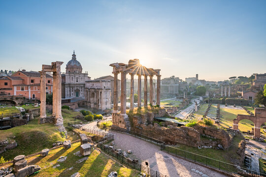 Historic Roman Forum in Rome, Italy