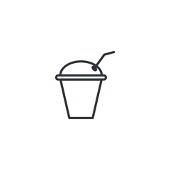 isolated soft drink sign icon, vector illustration