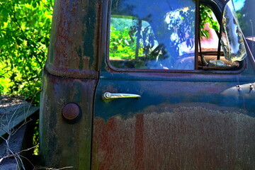 Gas Cap and Rusty Door