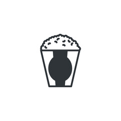 Fototapeta na wymiar isolated popcorn sign icon, vector illustration