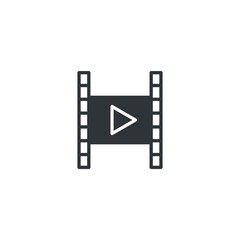 isolated film strip sign icon, vector illustration