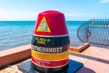 Southernmost point in continental USA in key west florida