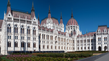 Amazing view of Hungarian Parliament at dusk, Budapest