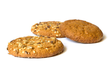 Оatmeal cookies sprinkled with seeds