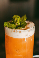 Orange Mint cocktal in Ilhabela beach - São Paulo