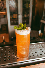 Orange Mint cocktal in Ilhabela beach - São Paulo