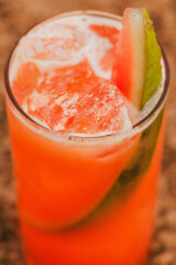 Watermelon brazilian drink in Ilhabela beach - S&atilde;o Paulo