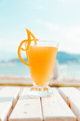Tangerine brazilian drink in Ilhabela beach São Paulo