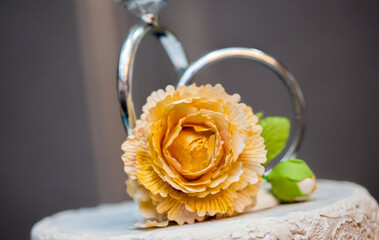 Wedding Ring Cake Topper
