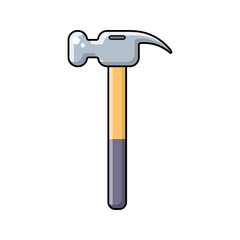 Hammer tool isolated icon cartoon vector