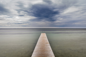 Fototapeta premium wooden pier on the sea