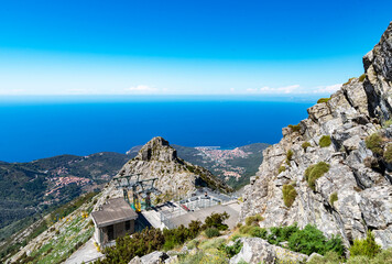 View on Marciana from Monte Capanne, Elba Island