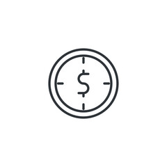 time is money icon, isolated time sign icon, vector illustration