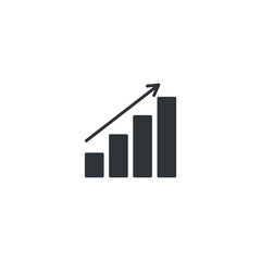 graph icon, isolated achievement sign icon, vector illustration