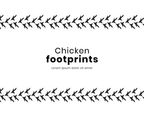 chicken or bird footprint banner