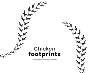 chicken or bird footprint banner