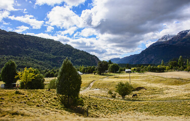 Typical ranch in the Futaleufú Valley, Patagonia, Chile