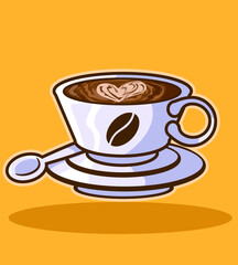 Pause for a delicious cup of coffee.
Pause for a delicious hot cup of coffee, coffee cup vector image.