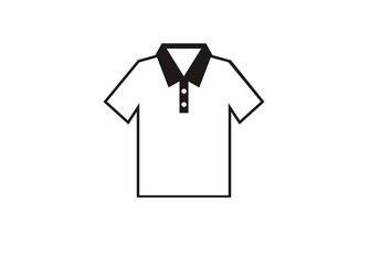 Men's wear simple illustration in black and white.