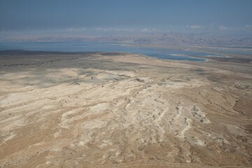 view of dead sea and israel desert