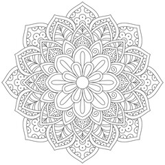 Circular Pattern Mandala Zentangle Henna Mehndi Tattoo