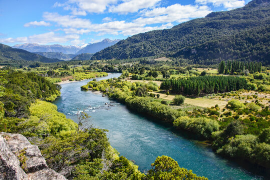 The majestic Futaleuf&uacute; River, Futaleuf&uacute; Reserve, Patagonia, Chile
