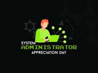 System administrator appreciation day creative illustration. For social media poster and banner vector illustration 