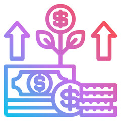 growth gradient icon