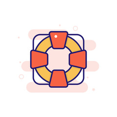 Customer Service vector icon style illustration. EPS 10 File Marketing and advertising symbol
