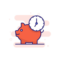 Save Time vector icon style illustration. EPS 10 File Marketing and advertising symbol