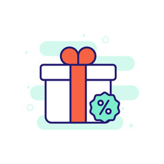 Gift Offer vector icon style illustration. EPS 10 File Marketing and advertising symbol